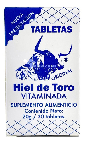 Hiel De Toro Vitaminada 30 Tabletas