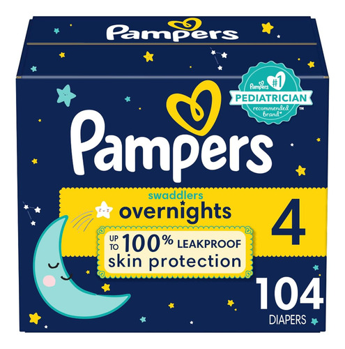 Pañales Tamaño 4, 104 Unidades Pampers Swaddlers Pañales (el