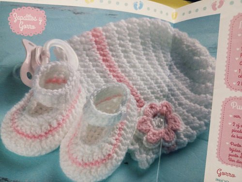Crochet Bebe X3 Revistas; Gorros, Escarpines, Mantas+tijera