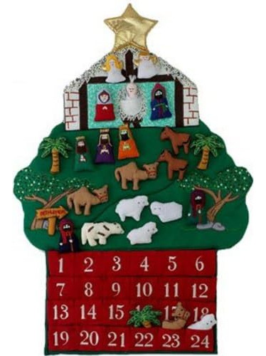 Calendario De Adviento De Tela De Natividad