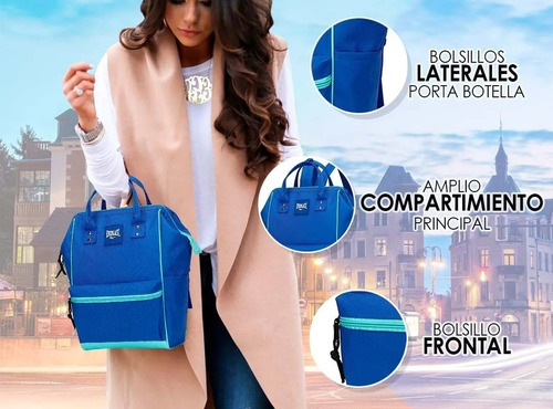 Imagen 7 de 8 de Mochila Cartera Everlast Urbana Anti Robo Resistente Liviana