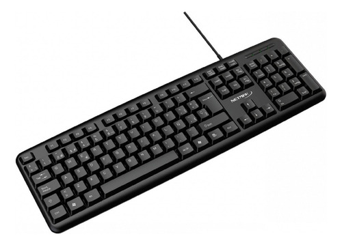 Teclado Netmak Cable Usb Español Tecla Ñ Pc Notebook Negro Negro Español