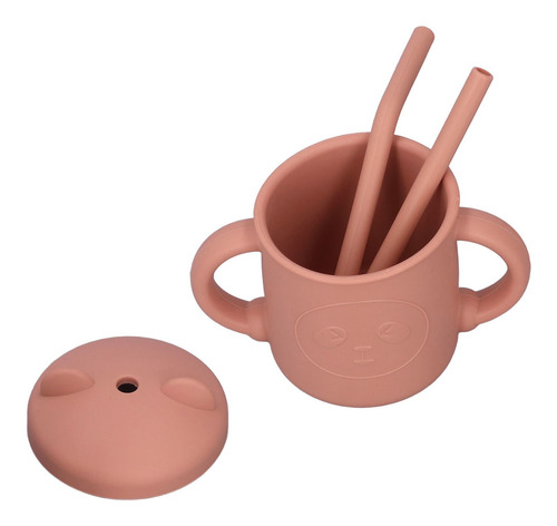 Taza De Silicona Con Popote Y Asas Para Bebé