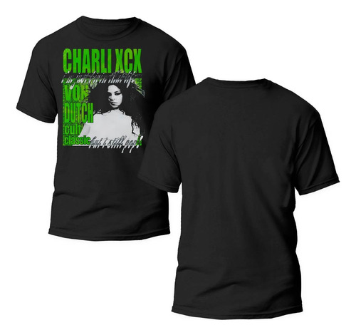 Playera Negra Estampado Charli Xcx 100% Algodón 10