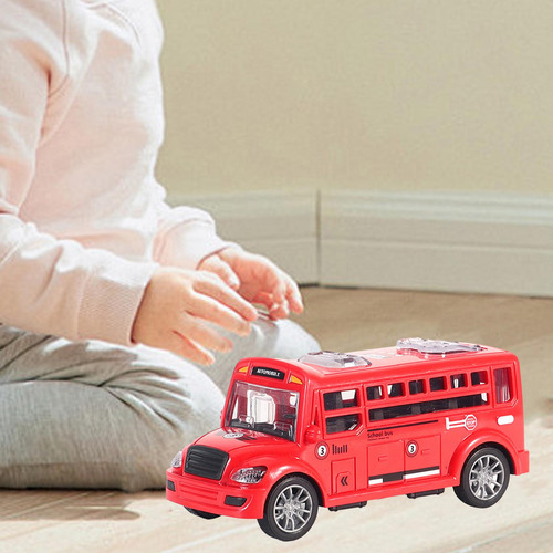 5 Conjunto De Autobuses Escolares En Miniatura Para 5 Piezas