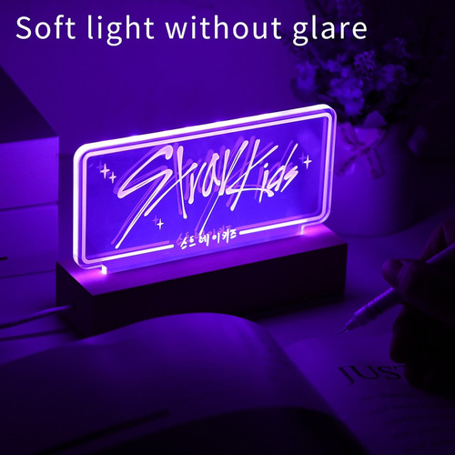 Kpop Stray Kids 7 Cores Luminária Abajur Luz Noturna Led 3d