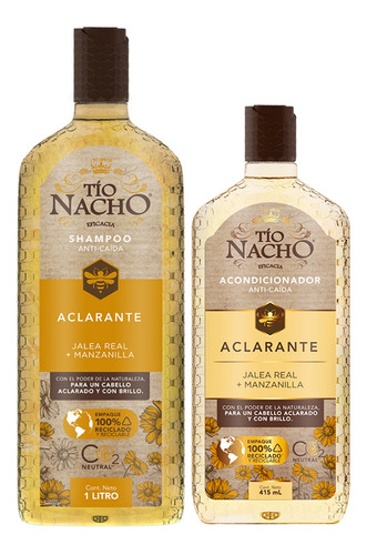 Kit Tio Nacho Shampoo Aclarante 1lt + Aco Aclarante 415 Ml