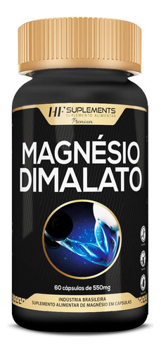 Magnesio Dimalato Acido Málico 550mg 60 Caps Premium