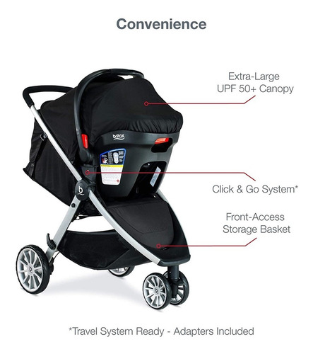Imagen 2 de 10 de Coche 4 En 1 Britax B-lively Travel System B-safe 35