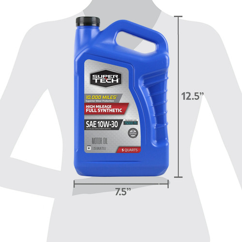 Aceite De Motor Sintético Super Tech 10w-30 Importado, 5 Qt