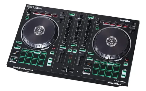Controlador De Dj Roland Dj-202 De 4 Canais Serato Dj Pro Negro