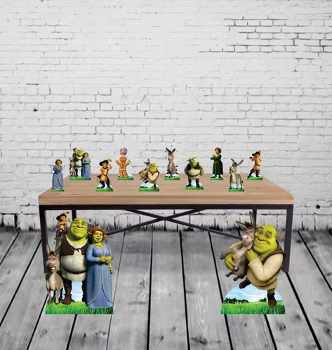 Shrek kit de mesa tipo displays 9 peças pronta entrega