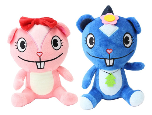 2x Happy Tree Friends Giggles Petunia Muñeca Peluche Juguete