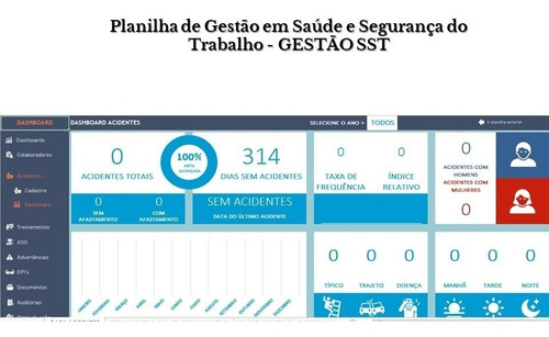 Imagem 2 de 5 de Planilha Gestão Em Saúde E Segurança Do Trabalho Gestão