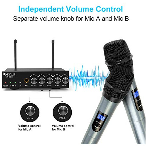Sistema Microfono Inalambrico De Karaoke Doble Canal Uhf