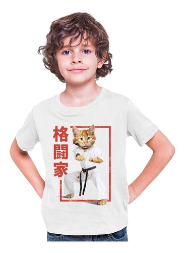 Playera Asiáticos - Niños - Gato Karate