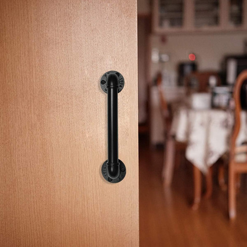 Manija De Puerta De Hierro Fundido Rústico 30 Cm