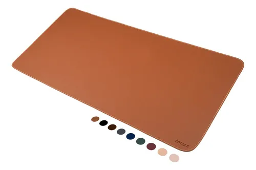 Mousepad Grande Caramelo 70x30 Deskpad Couro Antiderrapante Mesa Computador Notebook Eddias