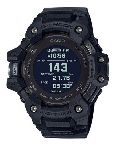 Reloj Casio G-squad GBD-H1000-1 Color de la correa: negro, color del bisel: negro, color de fondo: negro