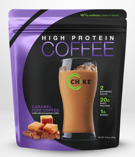 Chike High Protein Coffee, Proteína Whey Con Café 413gr Sabor Caramelo