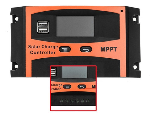 12v/24v Auto 30a 40a 50a 60a Mppt Controlador De Carga