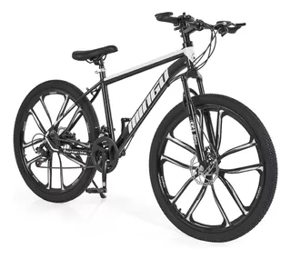 Mountain bike CGYI ZW-MX-0404 R26 27v frenos de disco hidráulico color negro/blanco con pie de apoyo