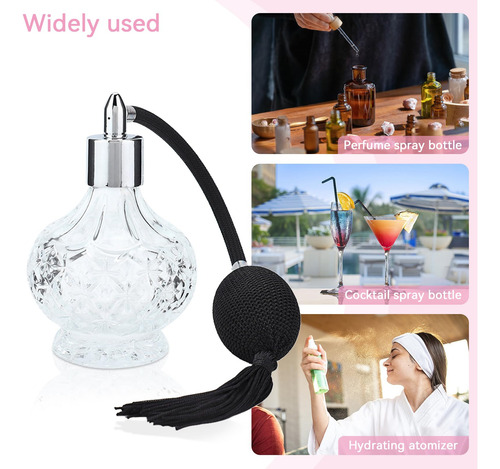 Botella De Perfume De Cristal Retro 80 Ml Rellenable Vacío