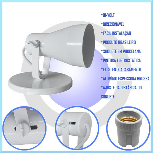 Luminaria De Teto Luz Simples Sobrepor Iluminação Casa Cor Branco Voltagem 110v/220v