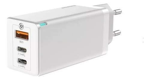 Carregador Baseus Ccgan-b02 Gan Turbo 65w 1*qc 2*pd Branco