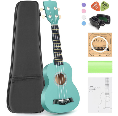 Ukulele Soprano De 21 Pulgadas Principiantes, Kit De In...