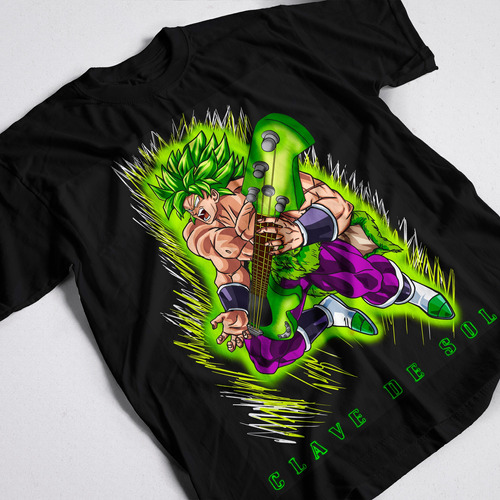 Polera Broly Negra 100% Algodón