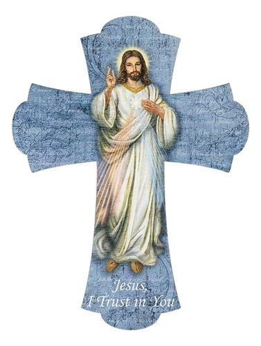 Cruz De Madera Divina Misericordia Jesús, Confío En Ti 15.