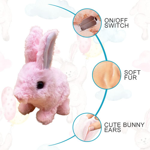 Cc 2 Peças De Brinquedo Interativo Coelhinho Da Páscoa E