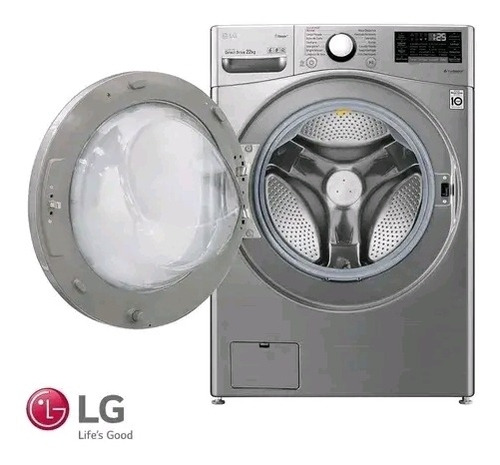 Lavadora LG 22kg Cromada Carga Frontal Direct Drive Nuevas 