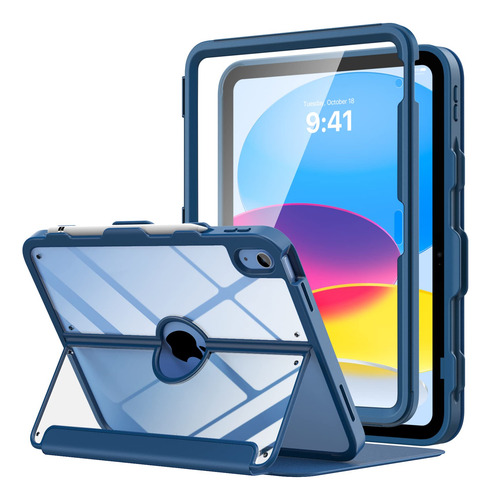 Funda Moko Para Ipad 11 A16 2025 Y 10.9 10ª Generación Azul Marino