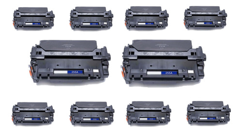 Kit 10x Toner Comp Hp Ce255x M525c M525dn M525f Black 12.5k