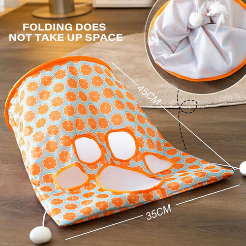 Brinquedo Dobrável Sacos De Túnel Gatos Com Bola De Pelúcia