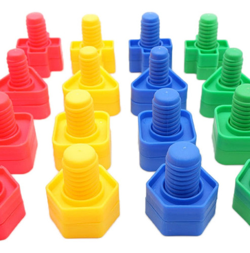Juego De Bloques De Construcción De Tornillos Y Bloques De