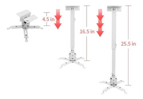 Soporte Para Proyector Pared Techo Altura Ajustable Mini