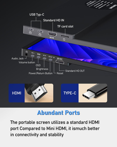 2.5k Monitor Portátil 16, Gtv Os, 2560x1600 Qhd 144hz, 100%