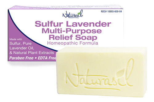 Jabón En Barra Naturasil Con 100% De Azufre Y Lavanda, Trata