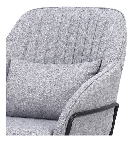 Sillon Burano 323 Gris Diseño De La Tela Liso
