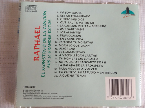 Raphael Cd El Monstruo De La Cancion V (Usado)