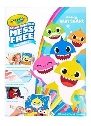 Crayola Baby Shark Coloring Pages, Color Wonder, M