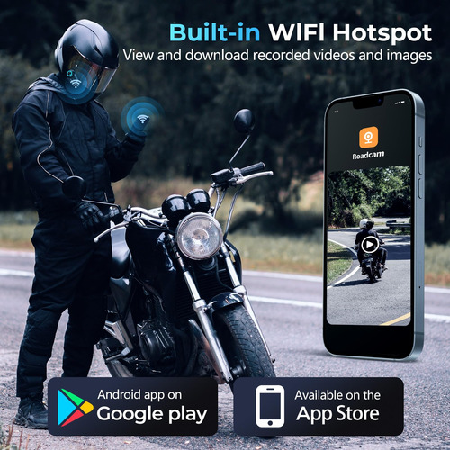 Cámara Para Casco Moto Auriculares Bluetooth Dúplex 2000 M