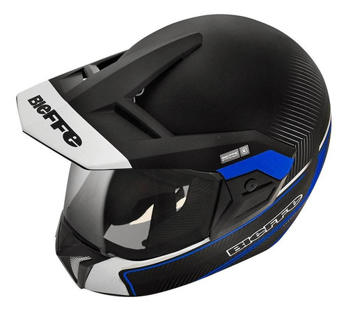 Capacete para moto integral Bieffe 3 Sport Stato azul tamanho 58