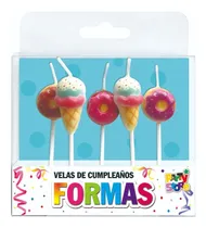 Comprar Vela Set Helados Donas X5 Cumpleaños Torta