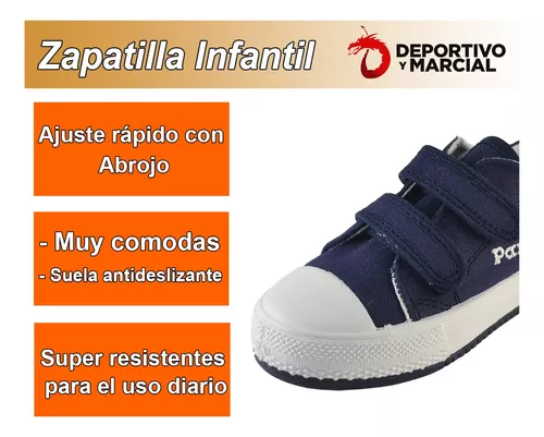 Zapatillas Pampero Infantil Abrojo Velcro Colegial Niño Niña