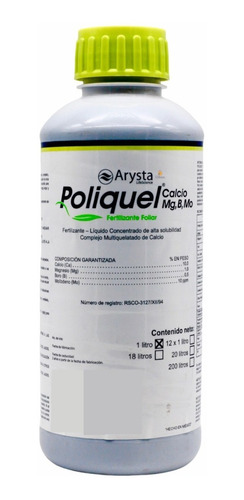 Poliquel Calcio Mejoramiento De Calidad En Plantas 1 Litro