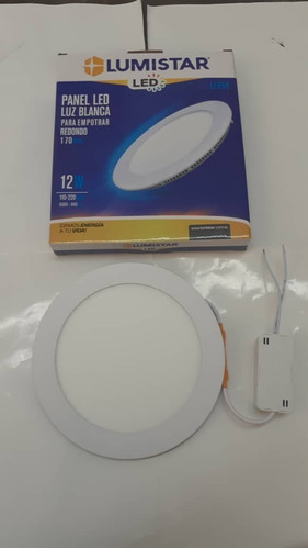 Panel Led Redondo Empotrables Blanco 12w 6500k 85-265v